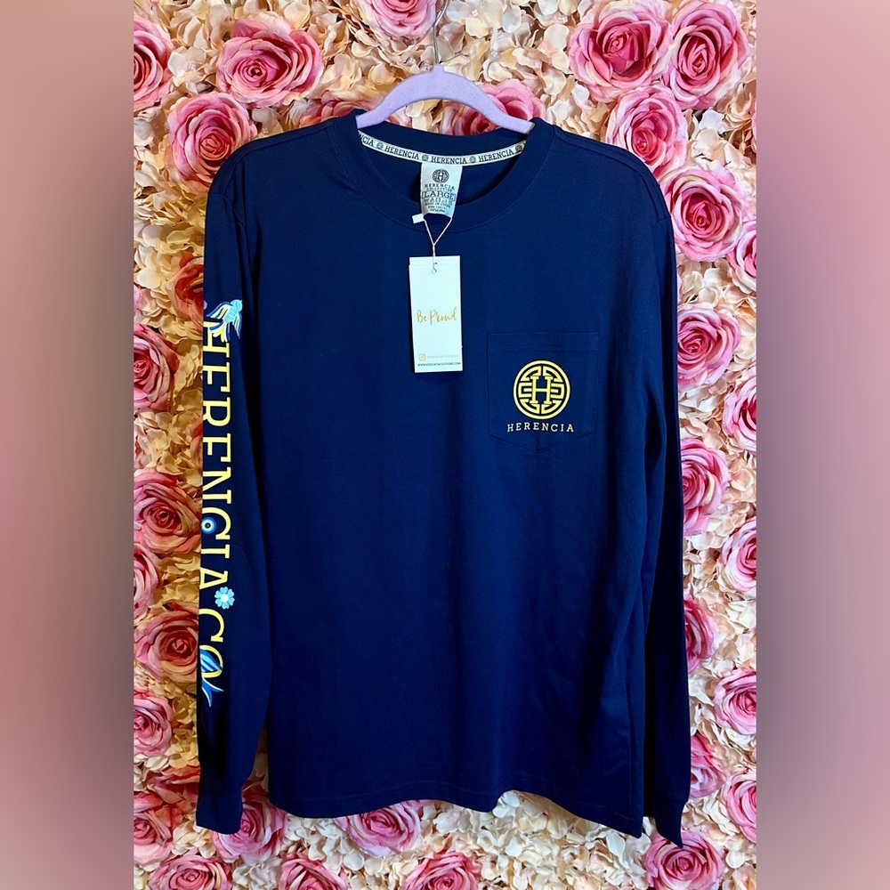 Only Buena Vibras Navy Blue Crew Neck T Shirt